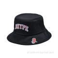 Chapéus de balde preto personalizados homens